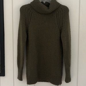 Dark green turtleneck sweater